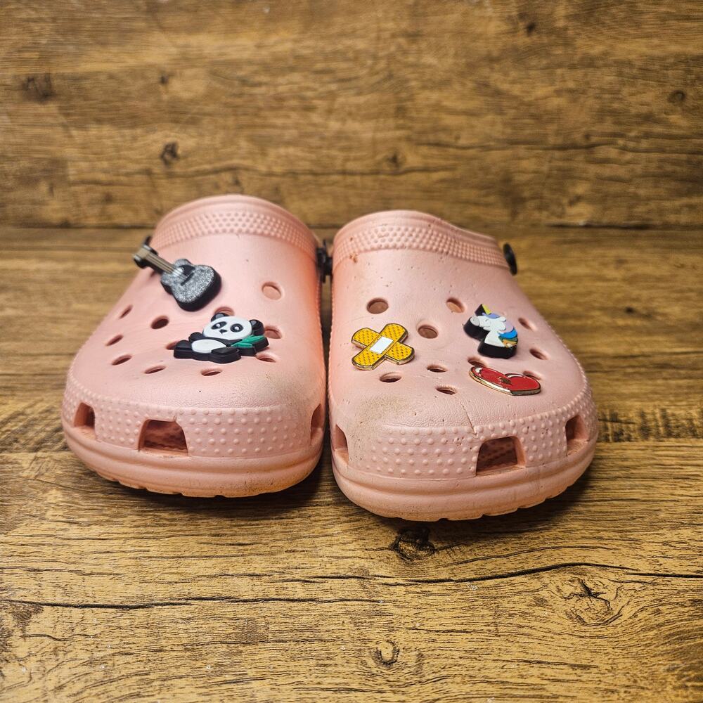 Crocs Classic Clogs Pink slip on sz Junior 1